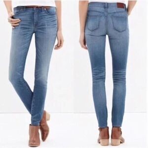 Madewell Skinny Jeans Womens Size‎ 24 Thom Blue High Riser Stretch Denim Ankle